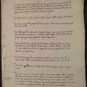 Relazione sui provvedimenti presi da Giovanni I de Aragón contro Eleonora d'Arborea. Ca. 1390. ACA, Cancillería, Cartas reales de Juan I, 1195